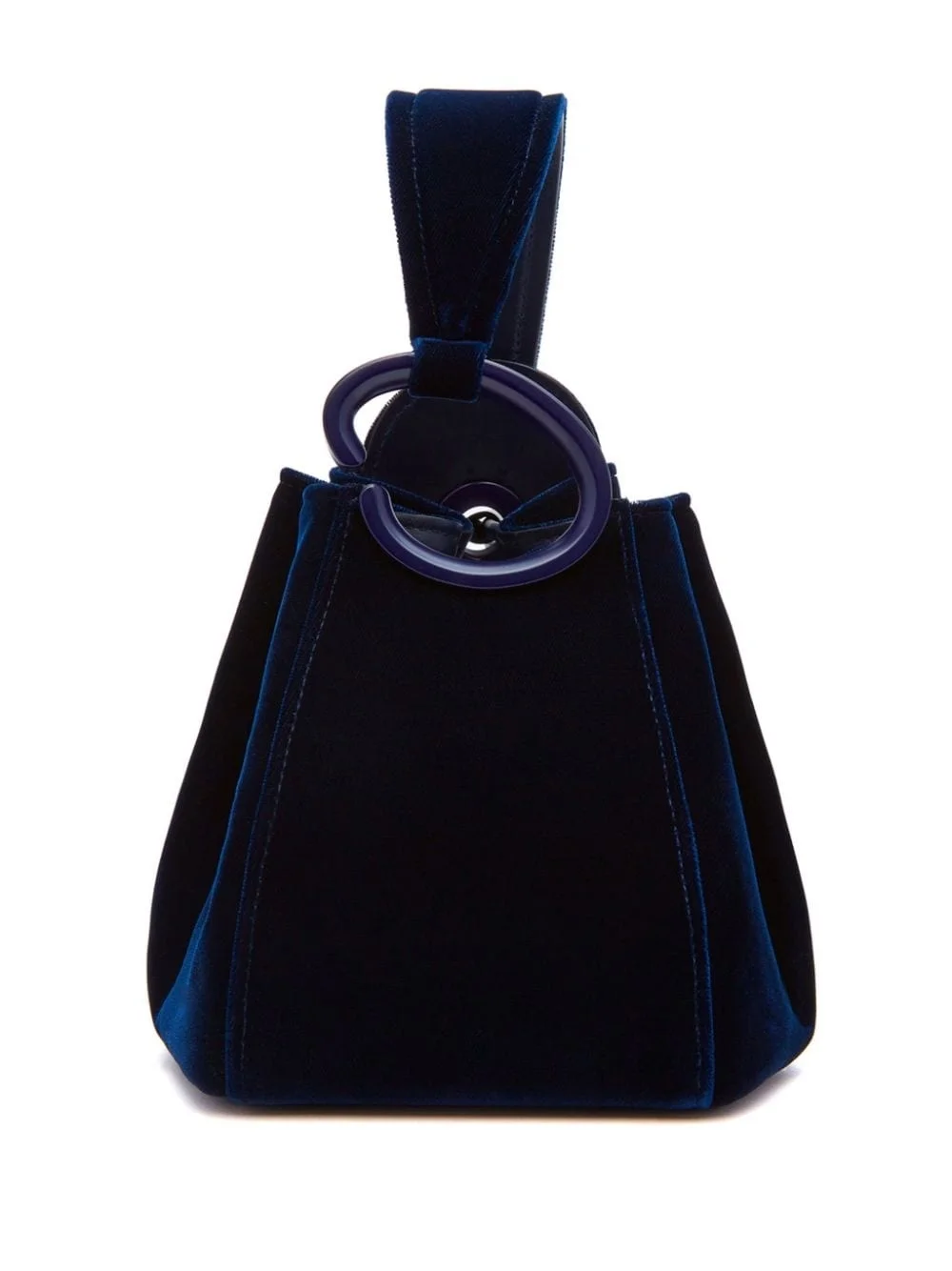 O Handle velvet tote bag - 1