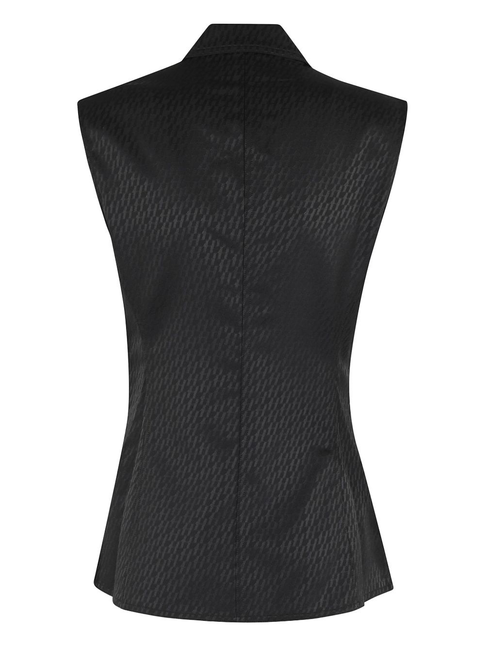 jacquard satin vest - 2