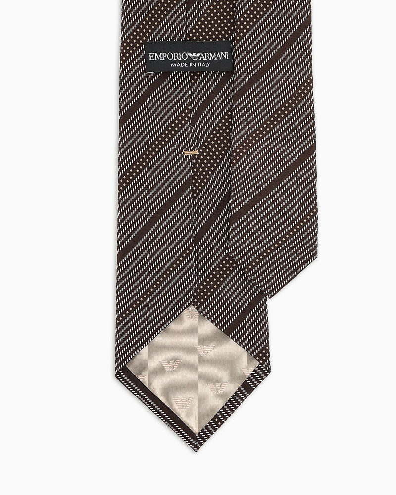 EMPORIO ARMANI PURE SILK TIE WITH MIXED JACQUARD PATTERN outlook