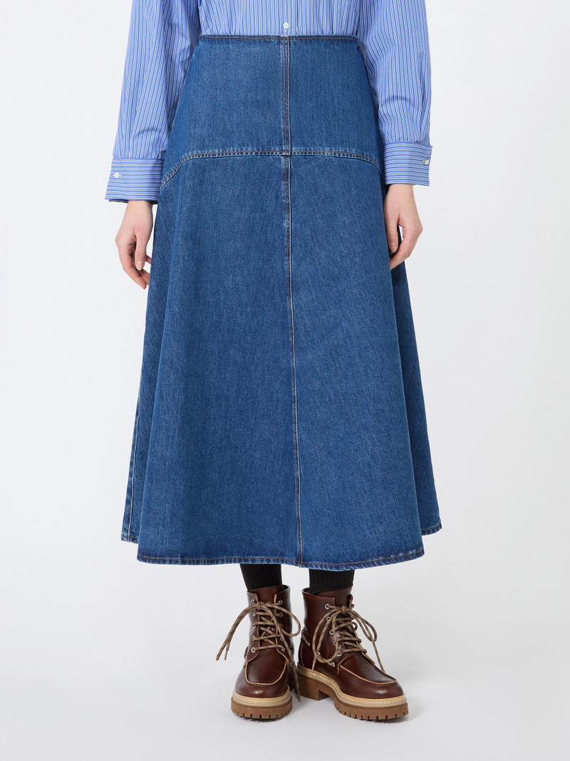 MEANDRO Indigo cotton denim skirt - NAVY 3