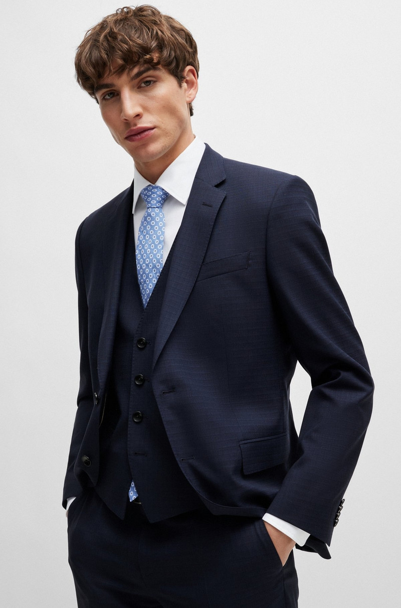 SLIM-FIT SUIT IN PATTERNED STRETCH WOOL 6