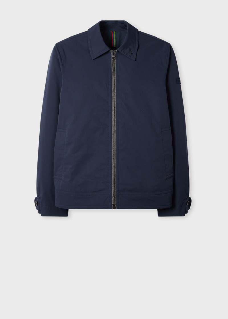 Navy Recycled Polyester Zip Blouson Jacket 1