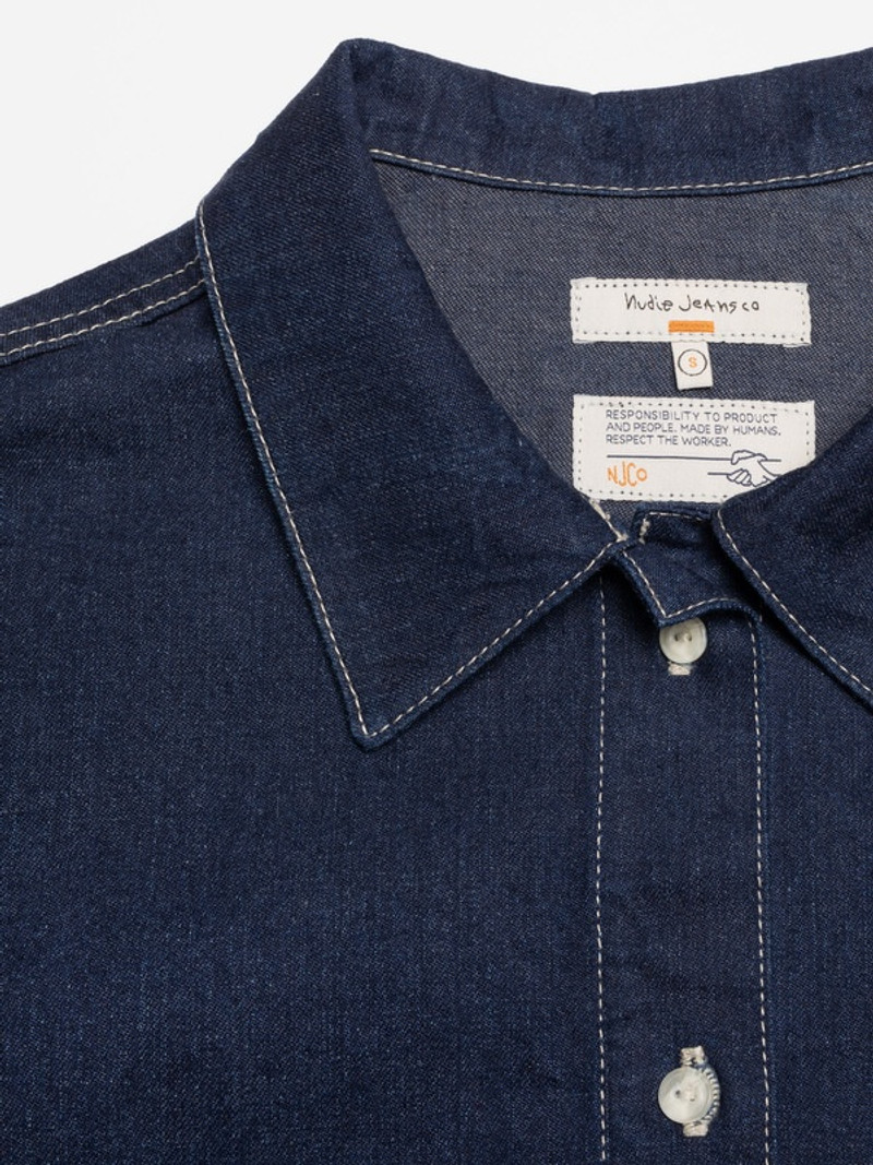 Lina Painter Denim Shirt Dark Blue 7