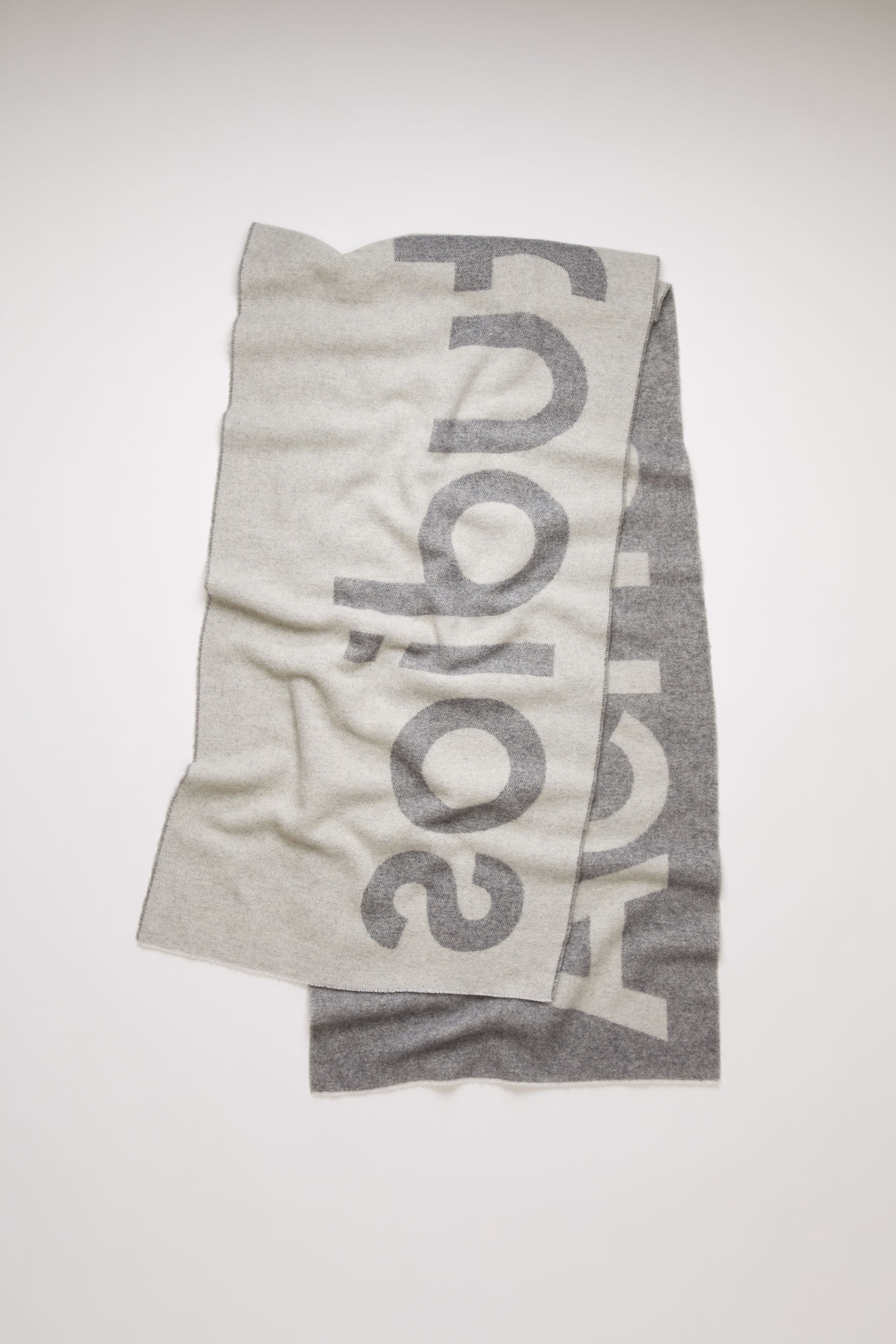 Logo-jacquard scarf grey - 2