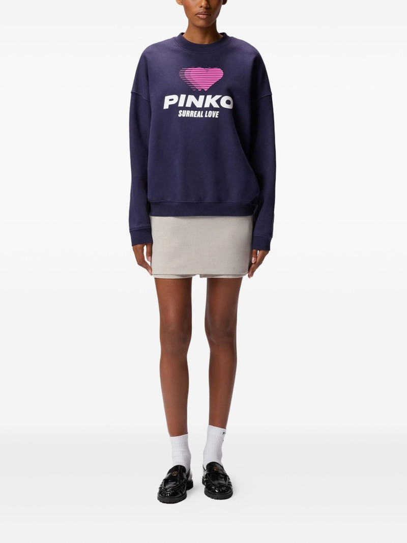 PINKO heart-print sweatshirt outlook