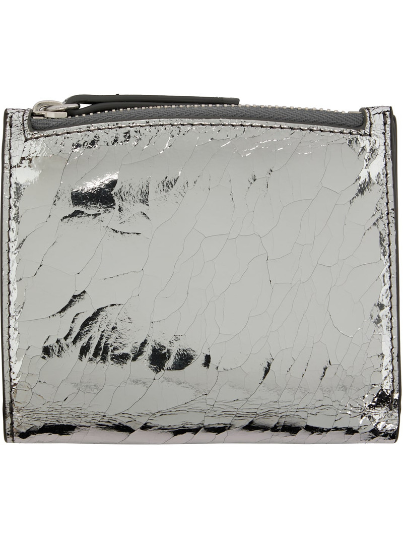 Maison Margiela Silver Flip Flap Small Wallet outlook