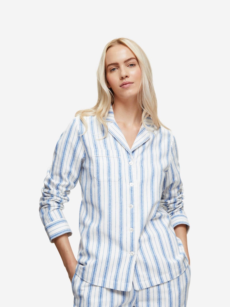 Women's Pyjamas Kelburn 35 Brushed Cotton Blue