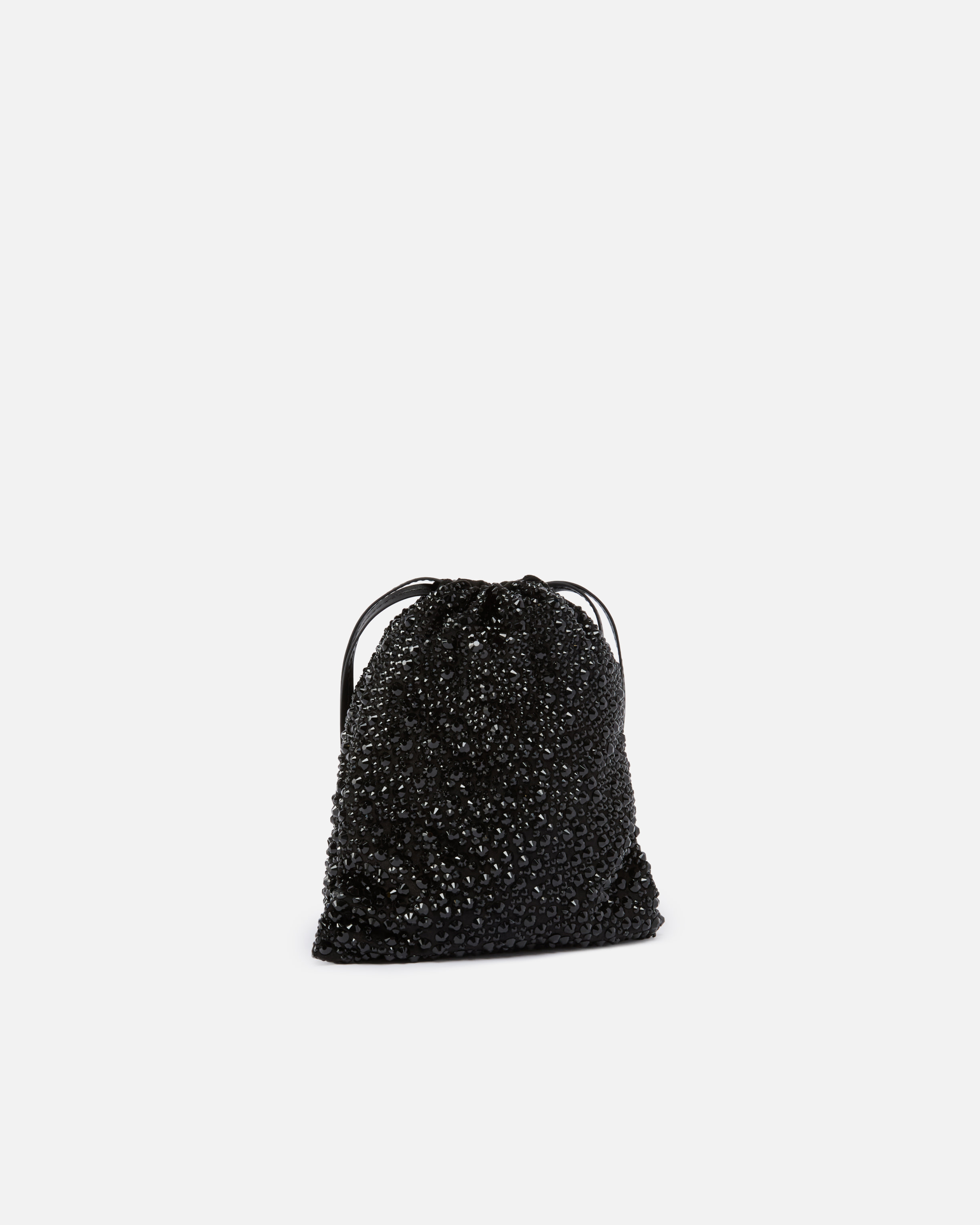 BABY SLOUCHY BAG FULLY RHINESTONED SHOULDER POUCH - 2