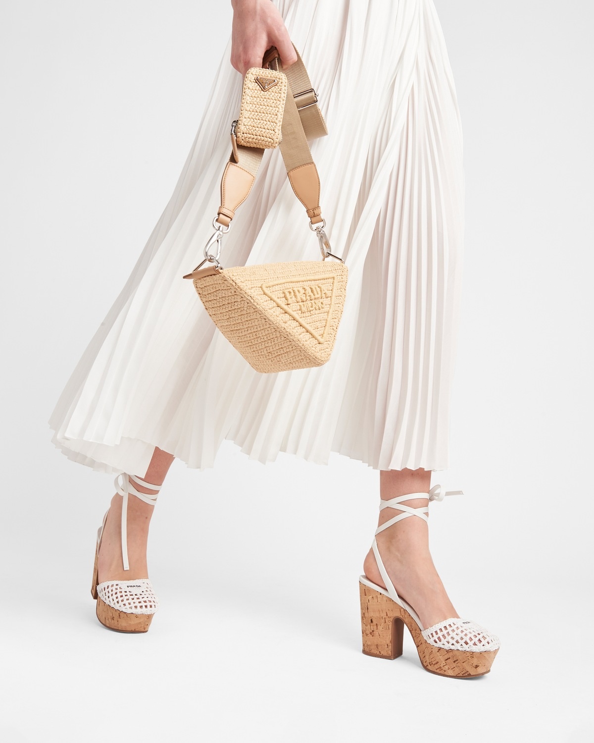 Raffia wedge sandals - 3