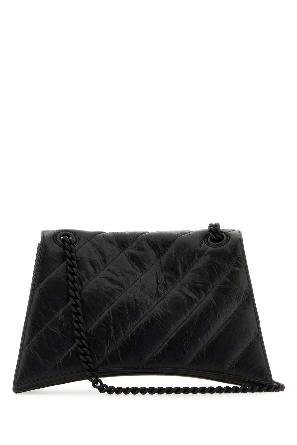 Black leather Crush M shoulder bag - 3