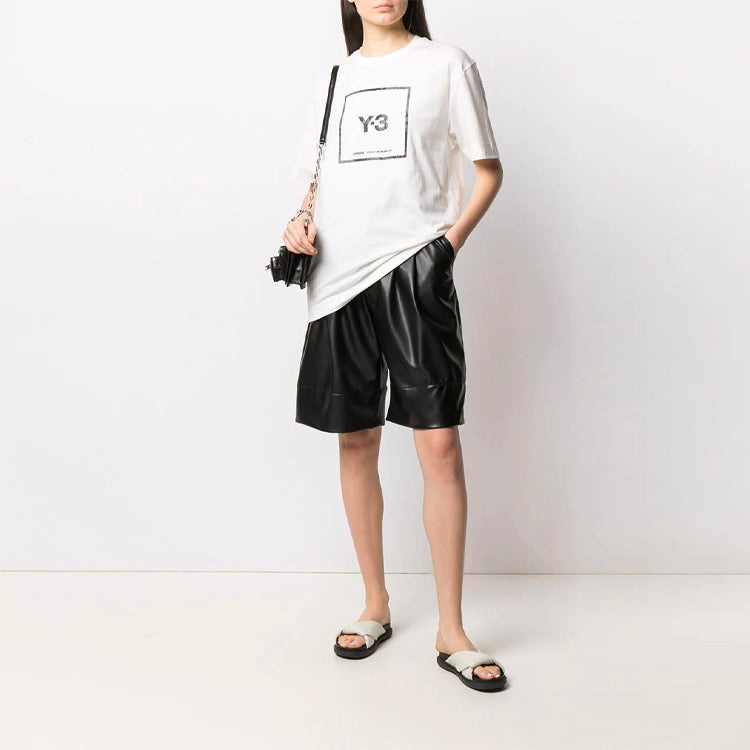 Y-3 SS21 Alphabet Logo Loose Round Neck Short Sleeve White T-Shirt GV6061 - 3