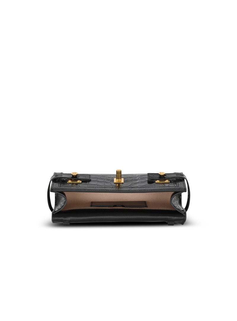 B-Buzz 23 clutch in crocodile-print leather 5