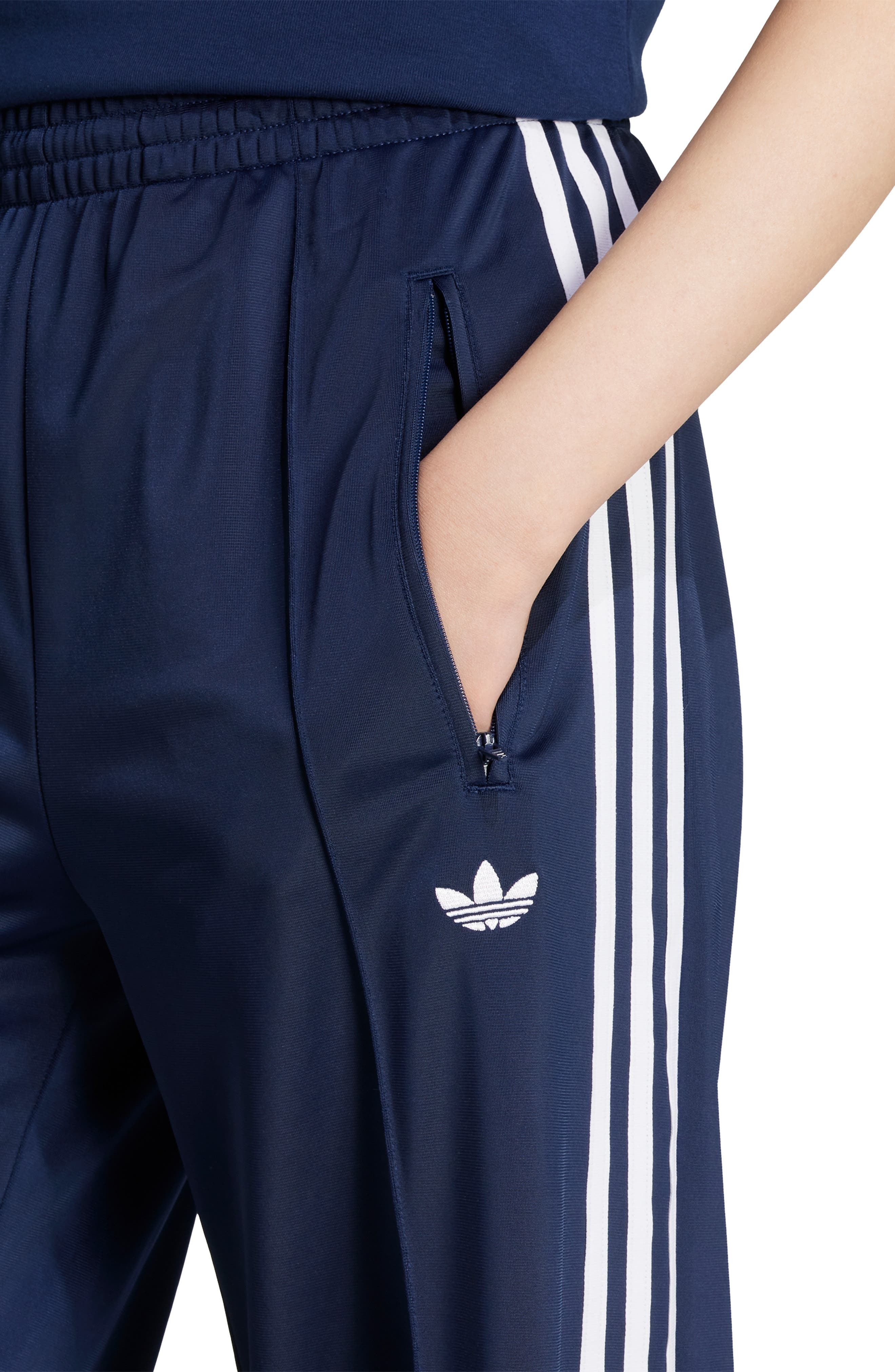 adidas Firebird Recycled Polyester Track Pants in Night Indigo/White at Nordstrom - 5