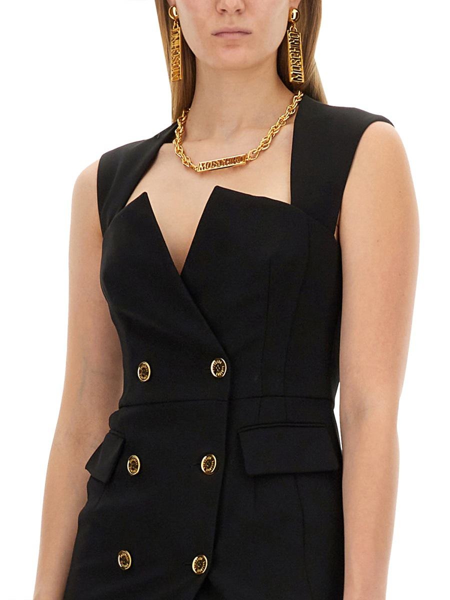 ワンピース Moschino FW24 CREPE DRESS (04075524 0555) Moschino Moschino Crepe Dress | baltini | REVERSIBLE