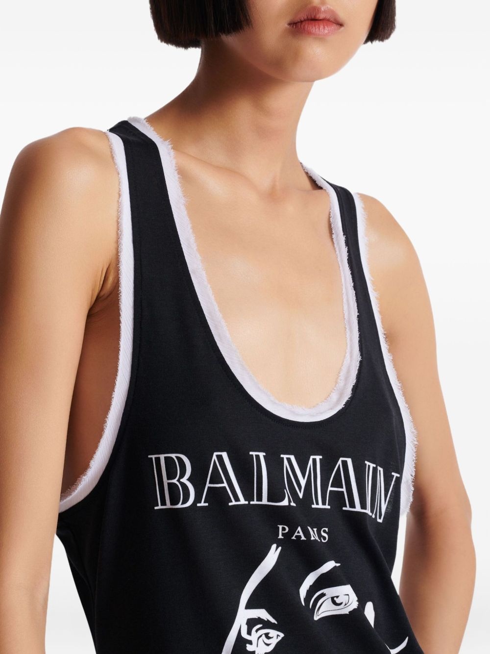 graphic-print tank topi - 7