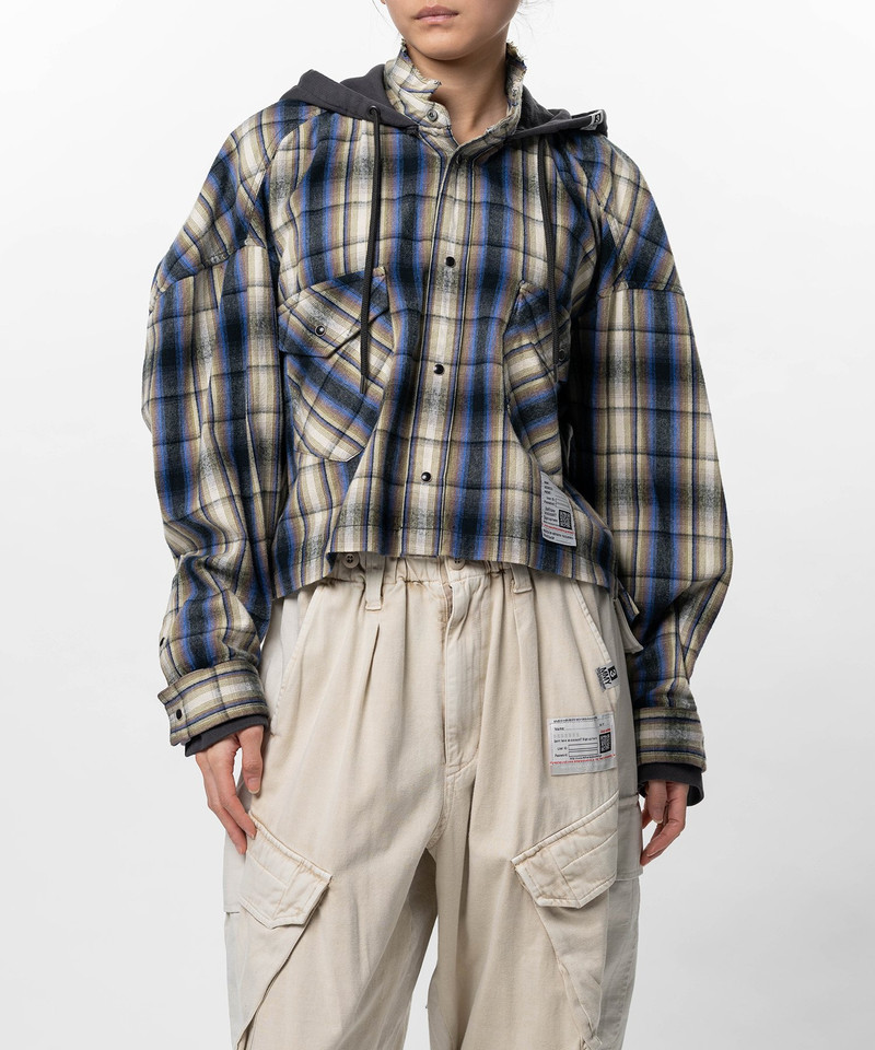 Hoodie Combine Checkered Shirt 13