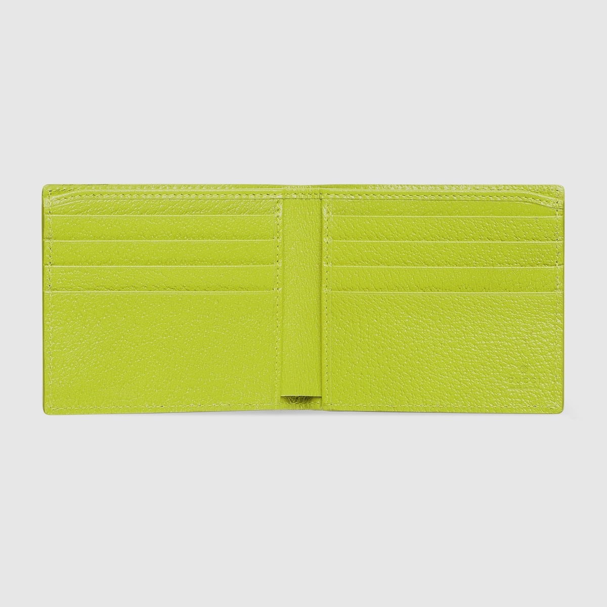 Acid green interior GG bi-fold wallet - 2