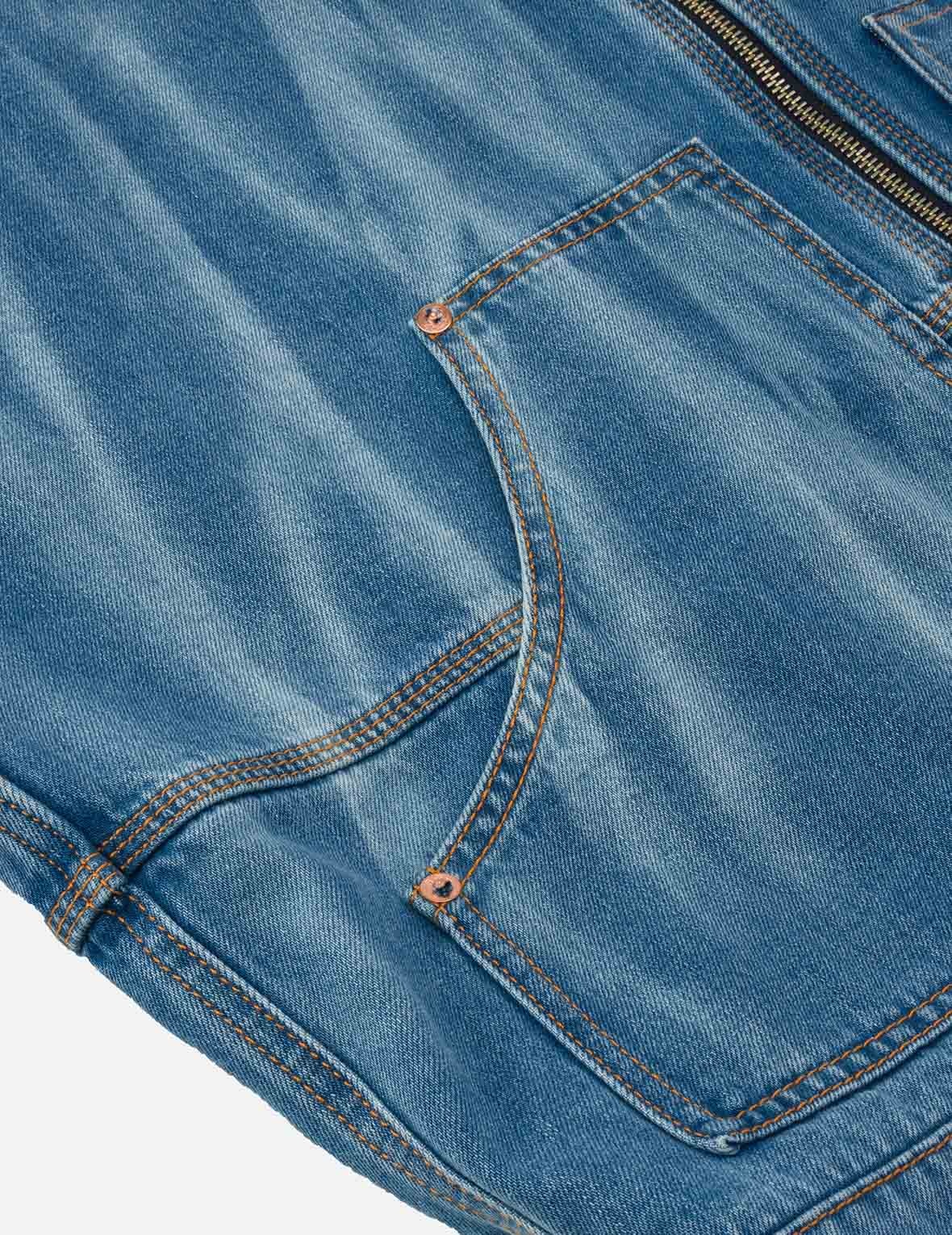 Emboss Kamon Relax Fit Worker Denim Jacket - 10