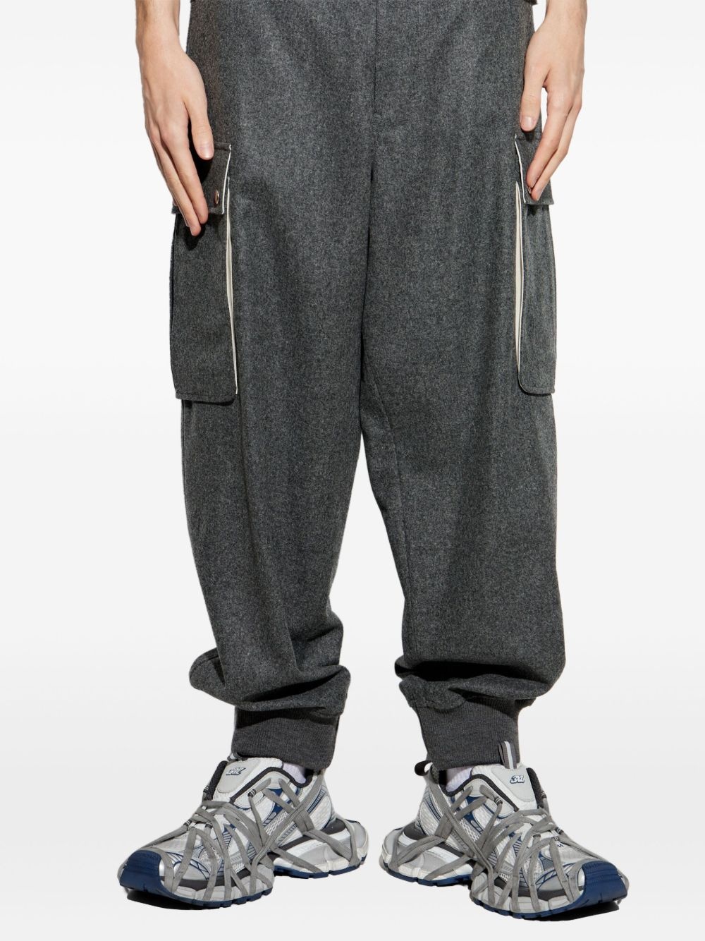 wool cargo trousers - 3