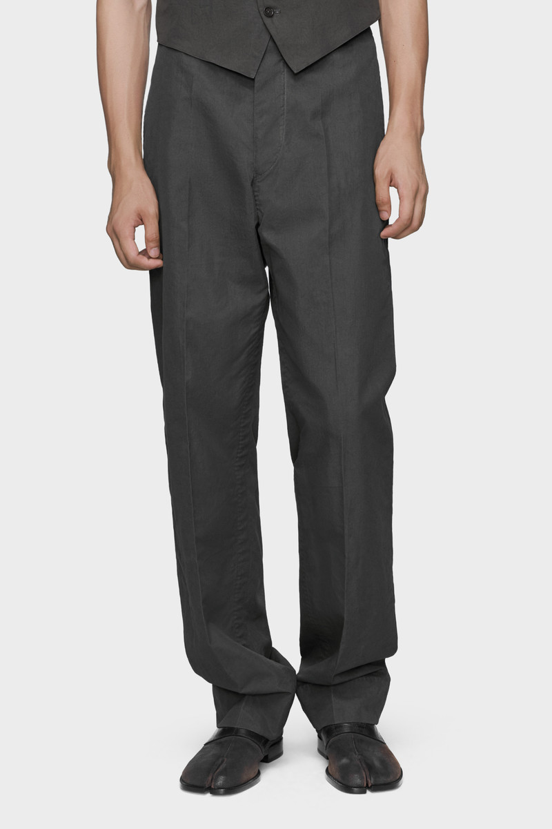 Maison Margiela Creased Cotton silk trousers outlook