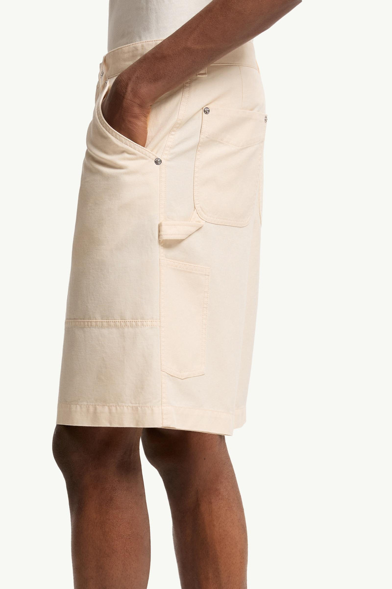 Linen & Cotton Gabardine Cargo Shorts 3