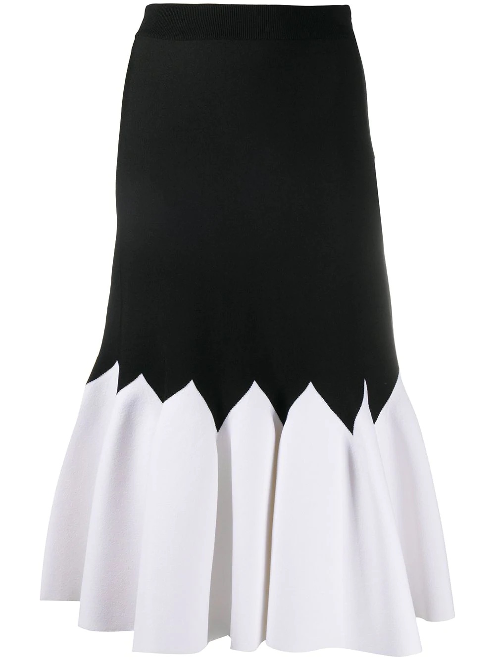 two-tone pleated hem skirt - 1