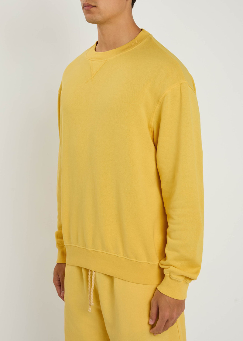 The Elder Statesman The Elder Statesman Daily Logo-embroidered Cotton and Cashmere-blend Sweatshirt outlook