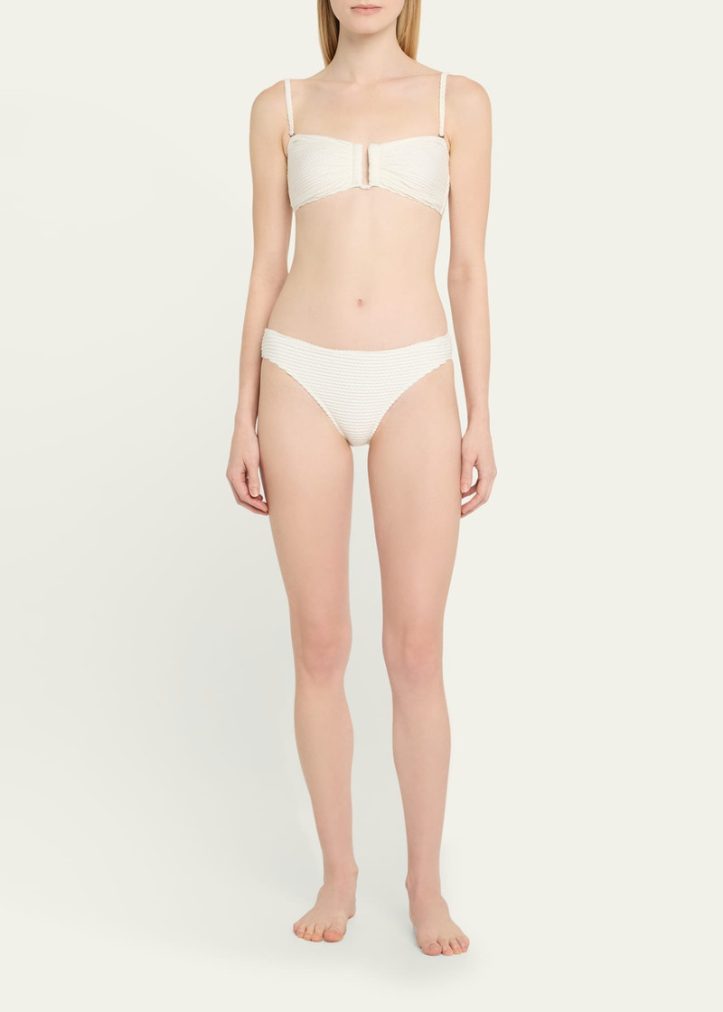 ULLA JOHNSON Dani Mid-Rise Scalloped Bikini Bottoms outlook