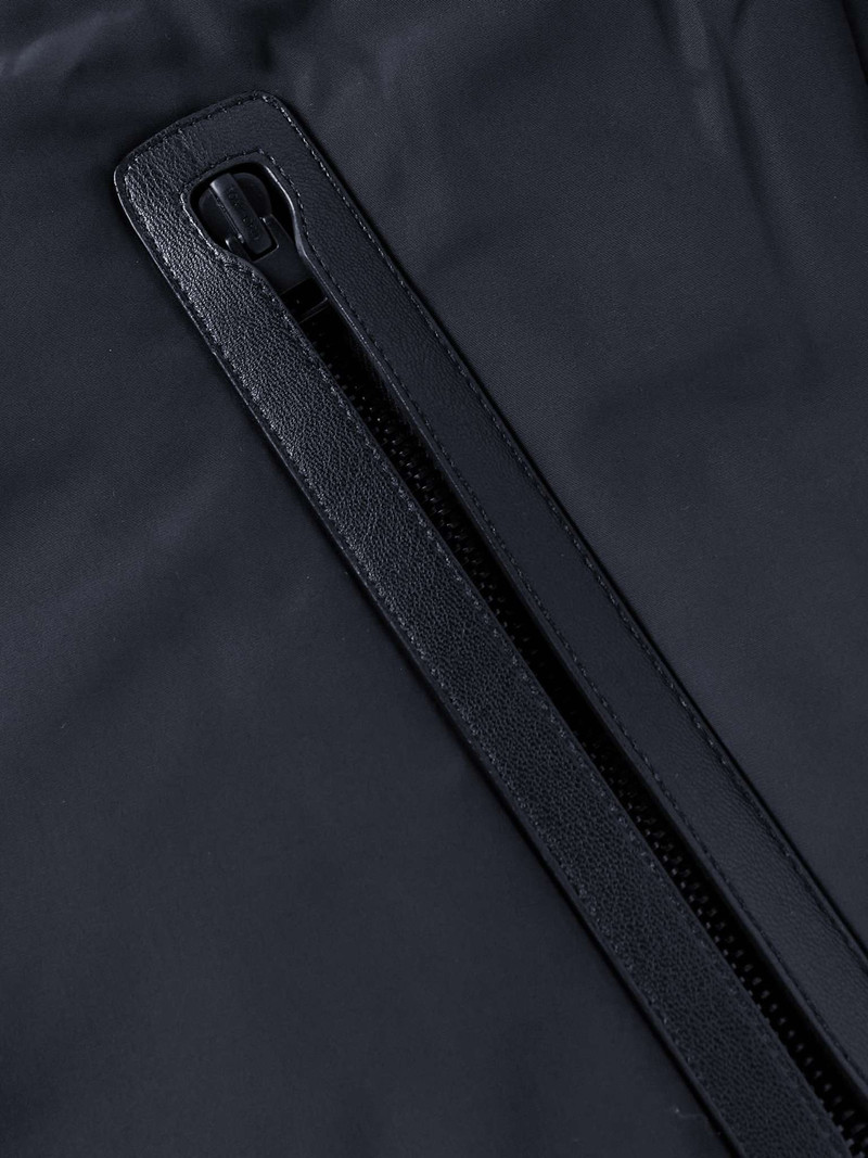 Panelled Ribbed Wool and Shell Zip-Up Cardigan 3