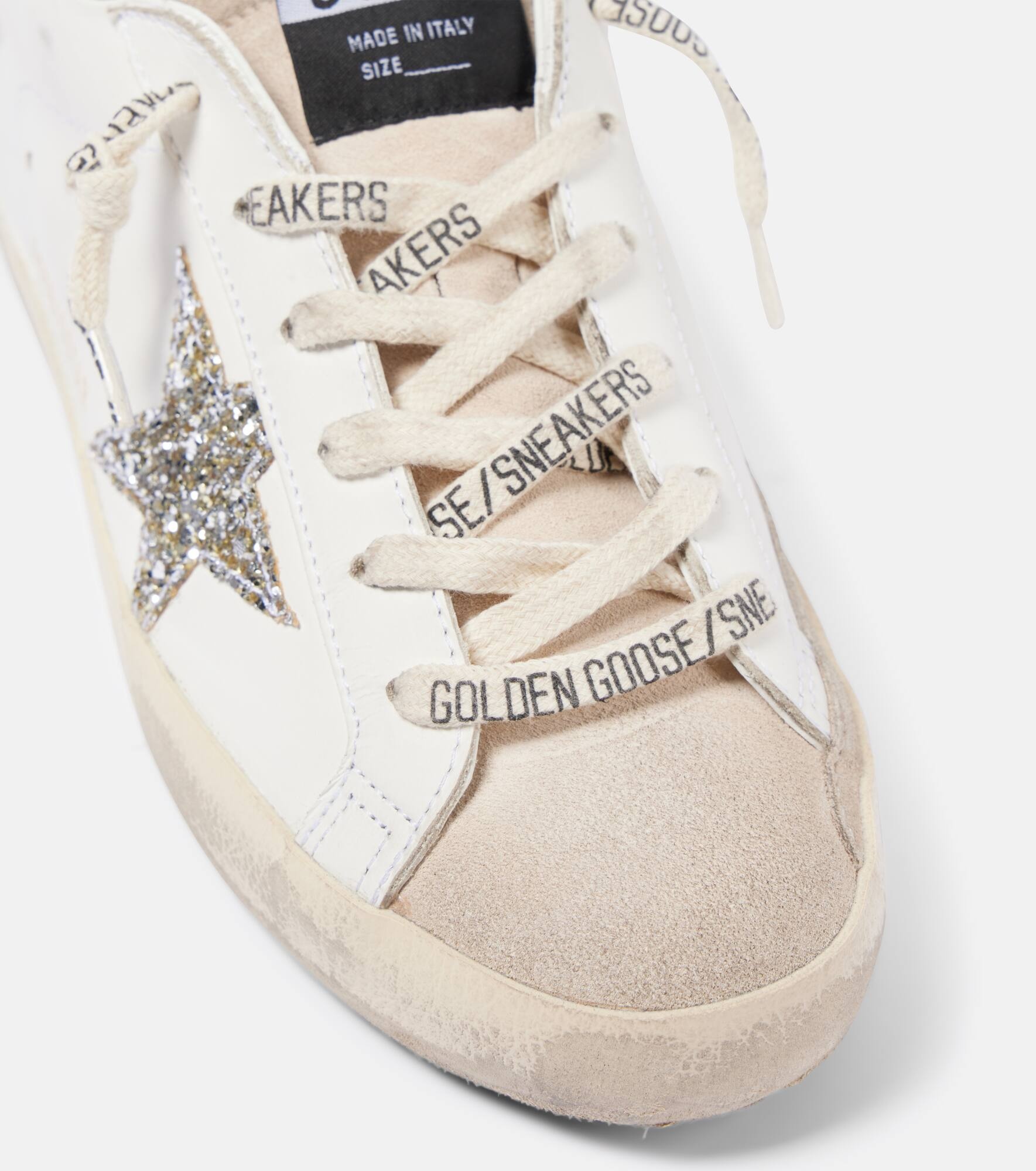 Super-Star embellished leather sneakers - 6