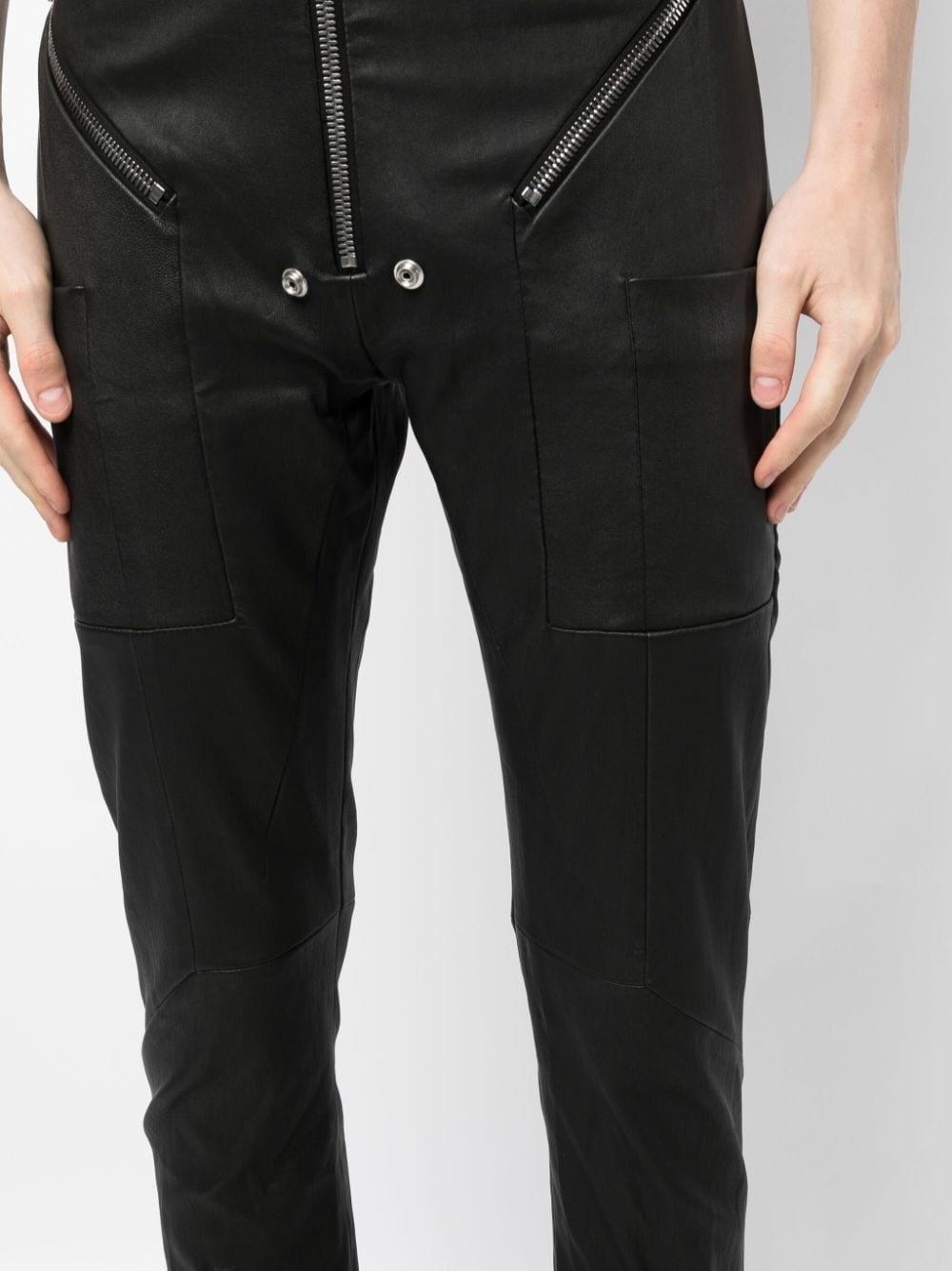 zipper-detailing skinny trousers - 5