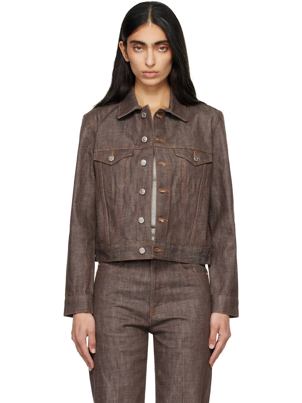 Brown Dion Denim Jacket - 1