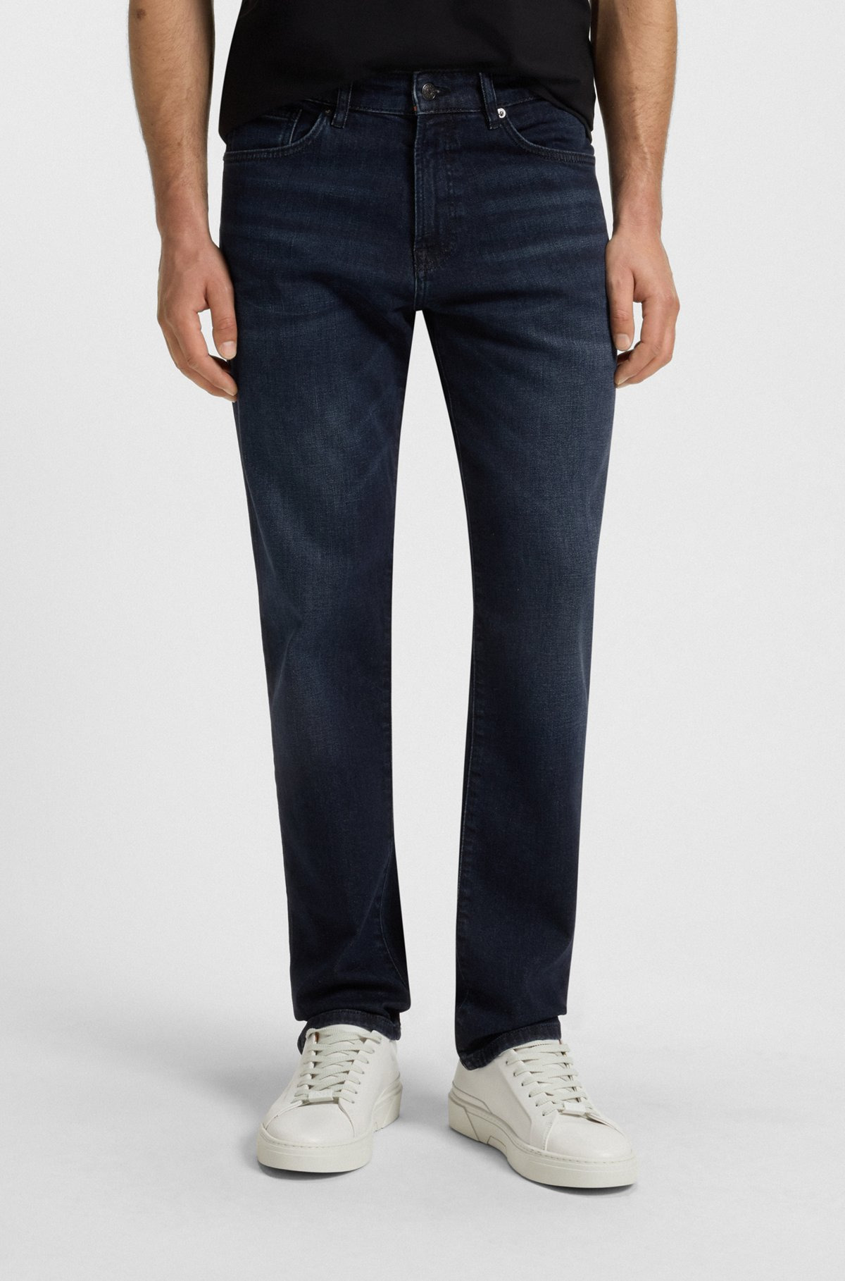 MAINE REGULAR-FIT JEANS IN DARK-BLUE COMFORT-STRETCH DENIM - 2