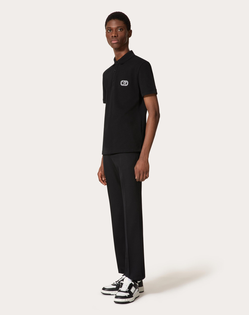 Valentino COTTON PIQUÉ POLO SHIRT WITH VLOGO SIGNATURE PATCH outlook