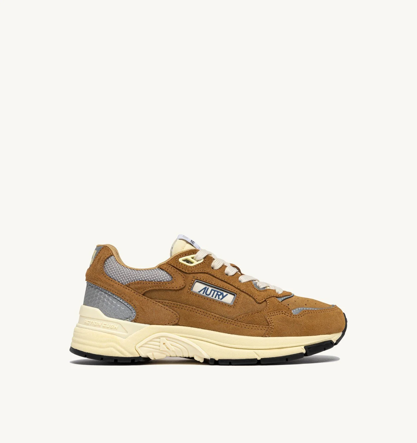HYPERWAY SNEAKERS IN COPPER AND SILVER MESH AND SUEDE - 1