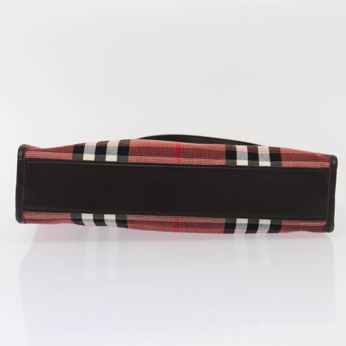 Burberry Nova Check Hand Bag Canvas Red - 9