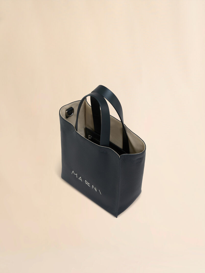 MUSEO SOFT MINI BAG IN BLACK LEATHER WITH MARNI MENDING - 3