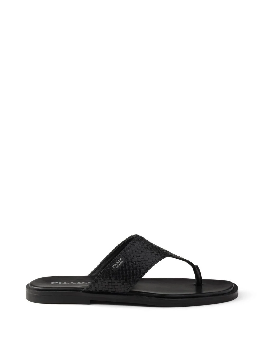 woven leather thong sandals - 1