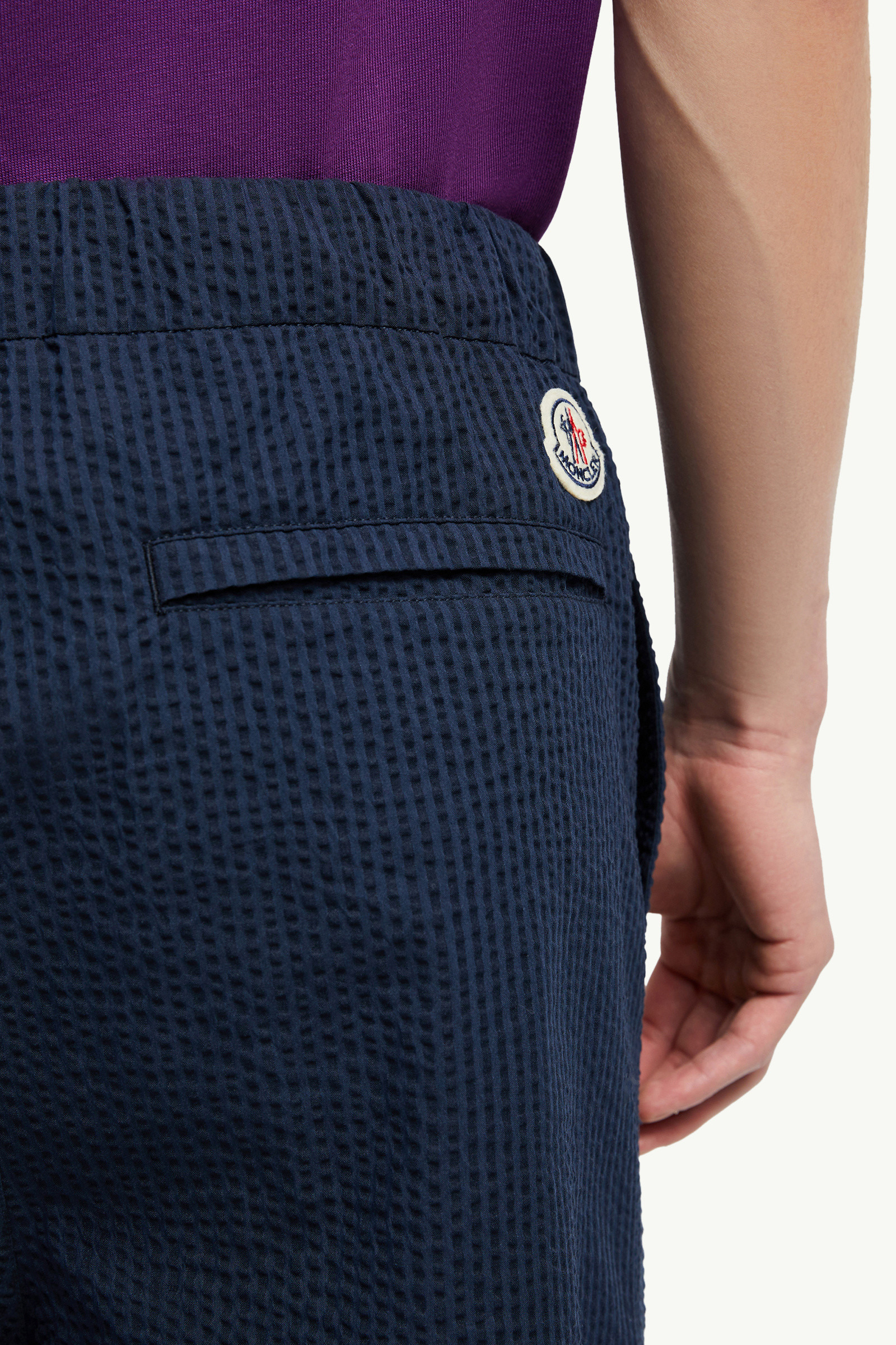 Belted Seersucker Shorts - 6