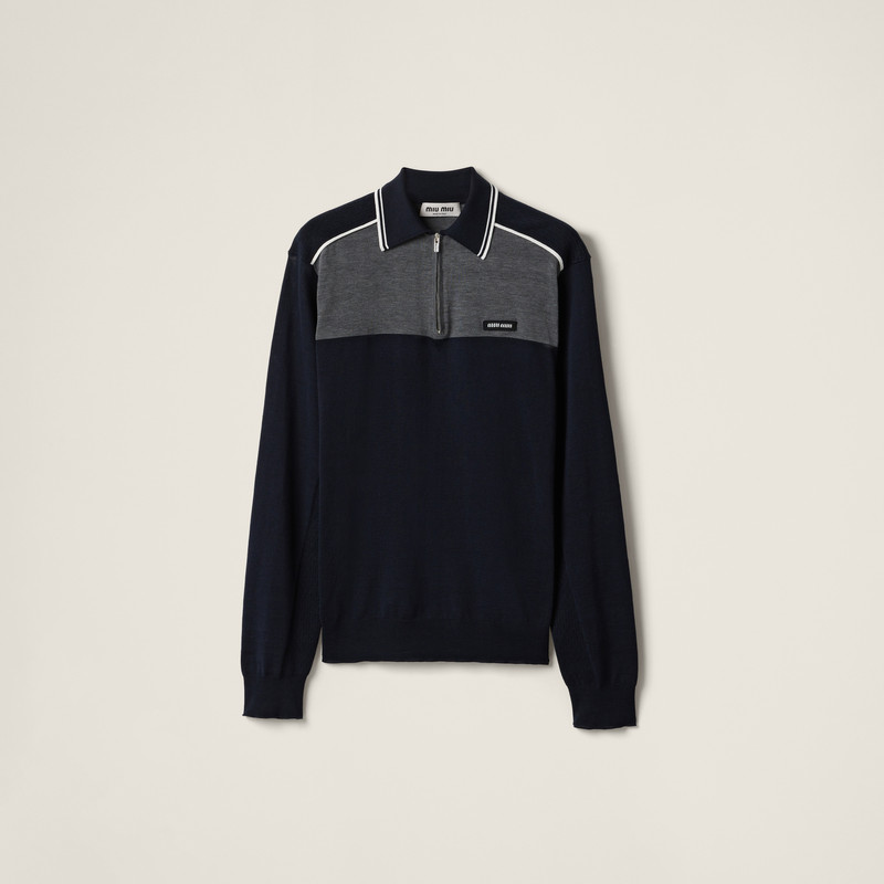 Cotton and silk polo shirt 1