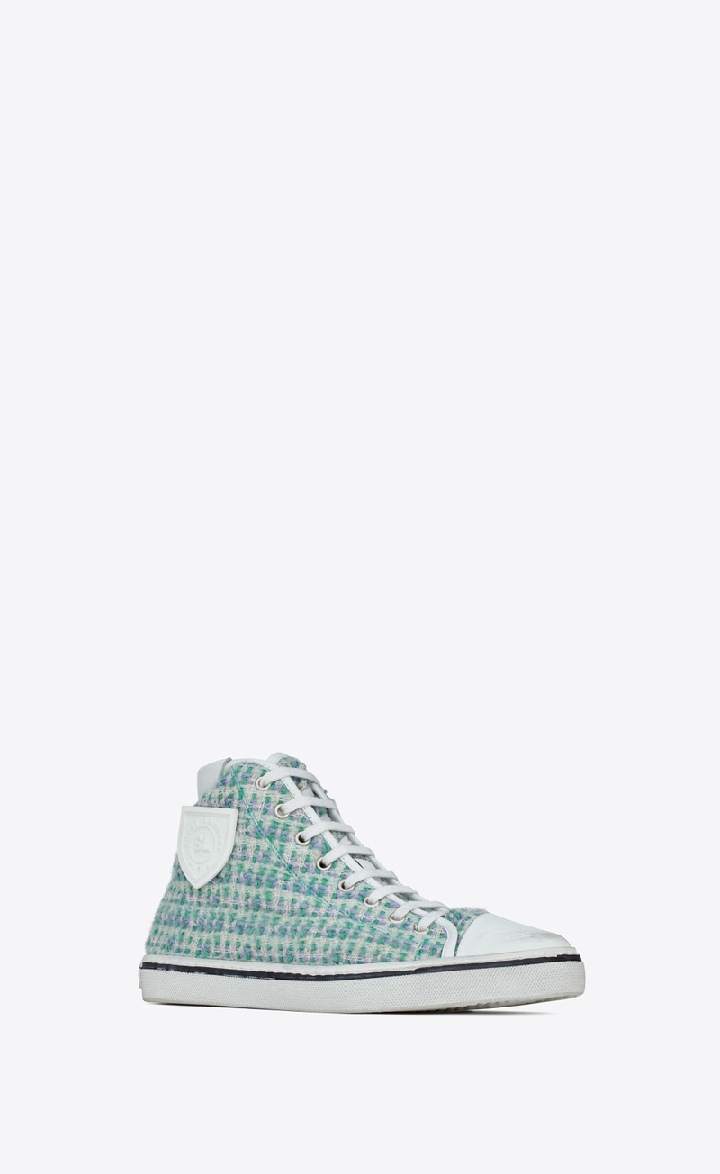 bedford sneakers in tweed and leather 4