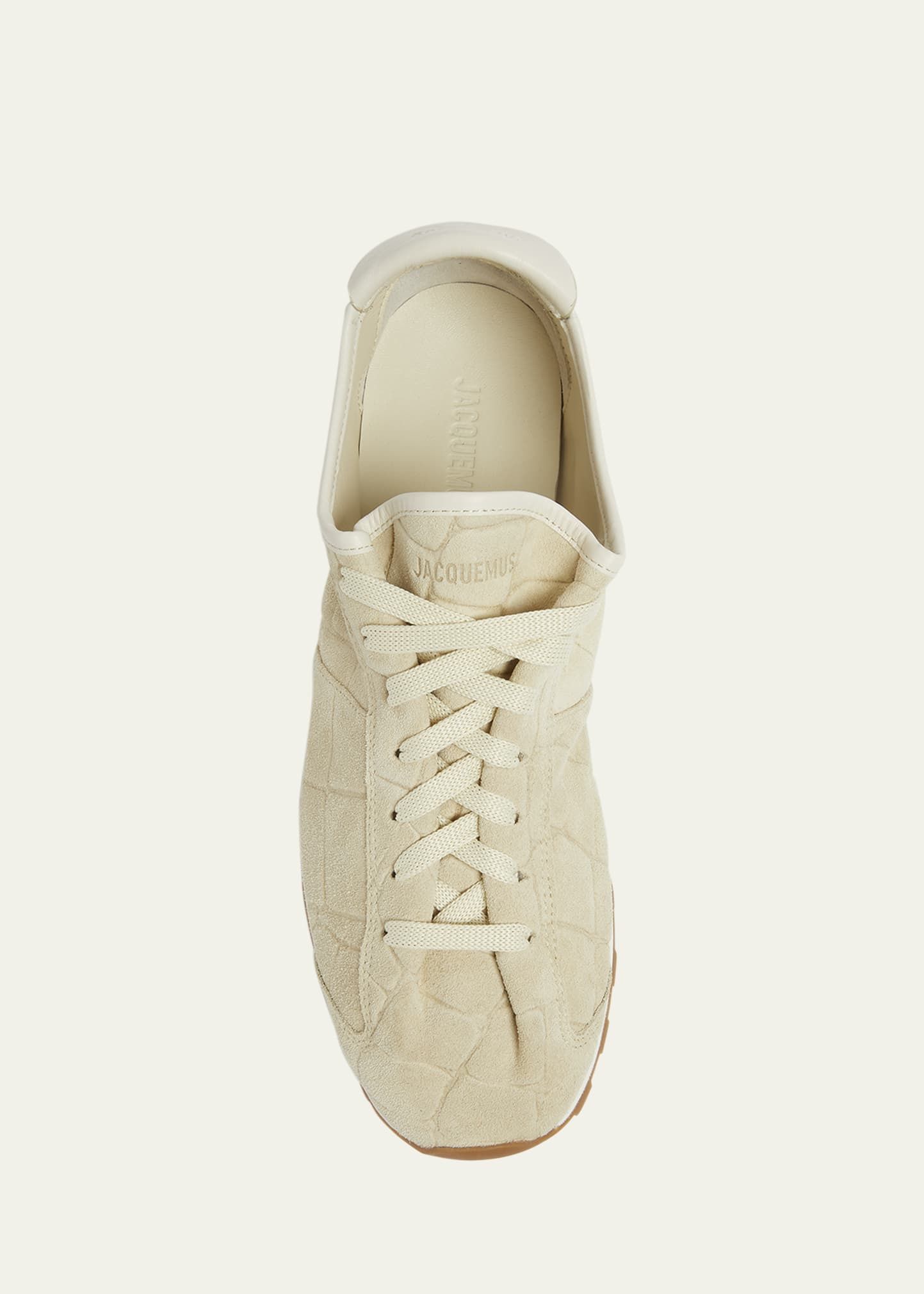Men's Les Tennis Croc-Embossed Suede Sneakers - 5