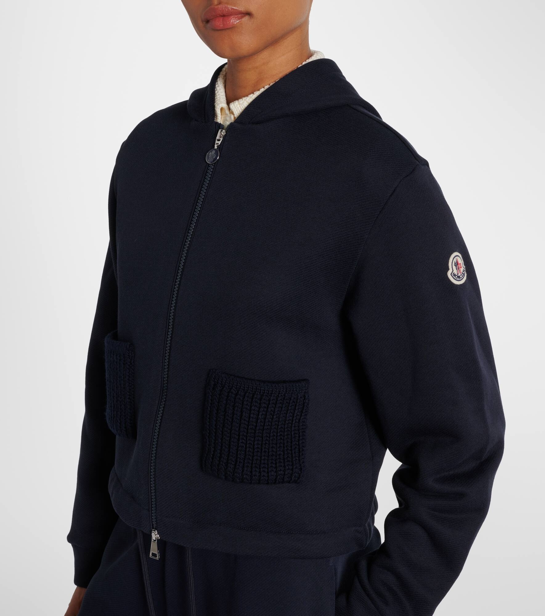 Cotton-blend jersey zip-up hoodie - 6