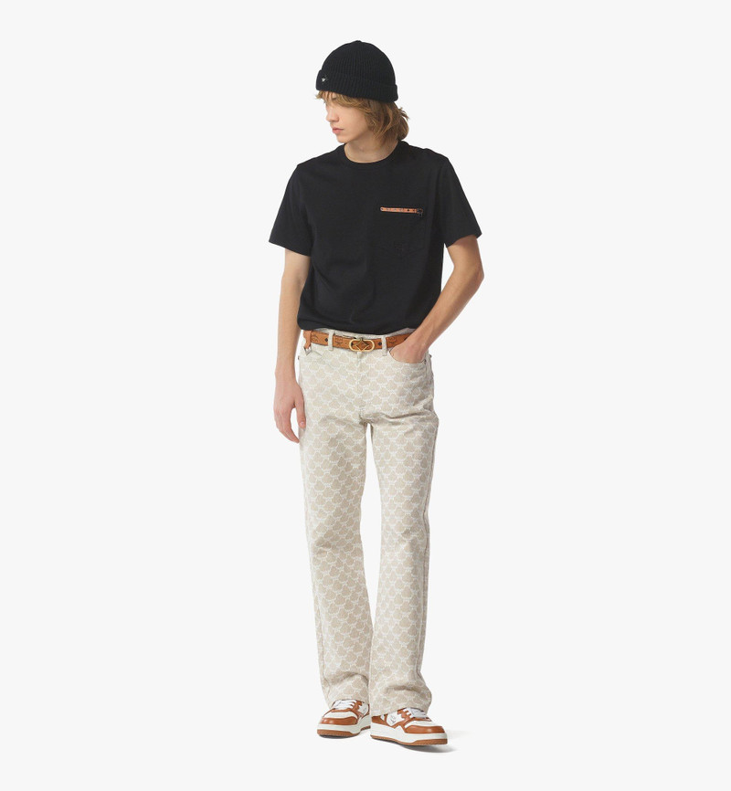 MCM Silket Logo T-Shirt With Zip Pocket outlook