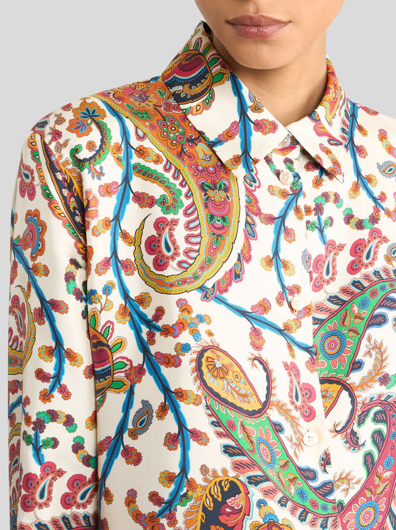 Etro SILK TWILL SHIRT WITH FLORAL PAISLEY MOTIF outlook