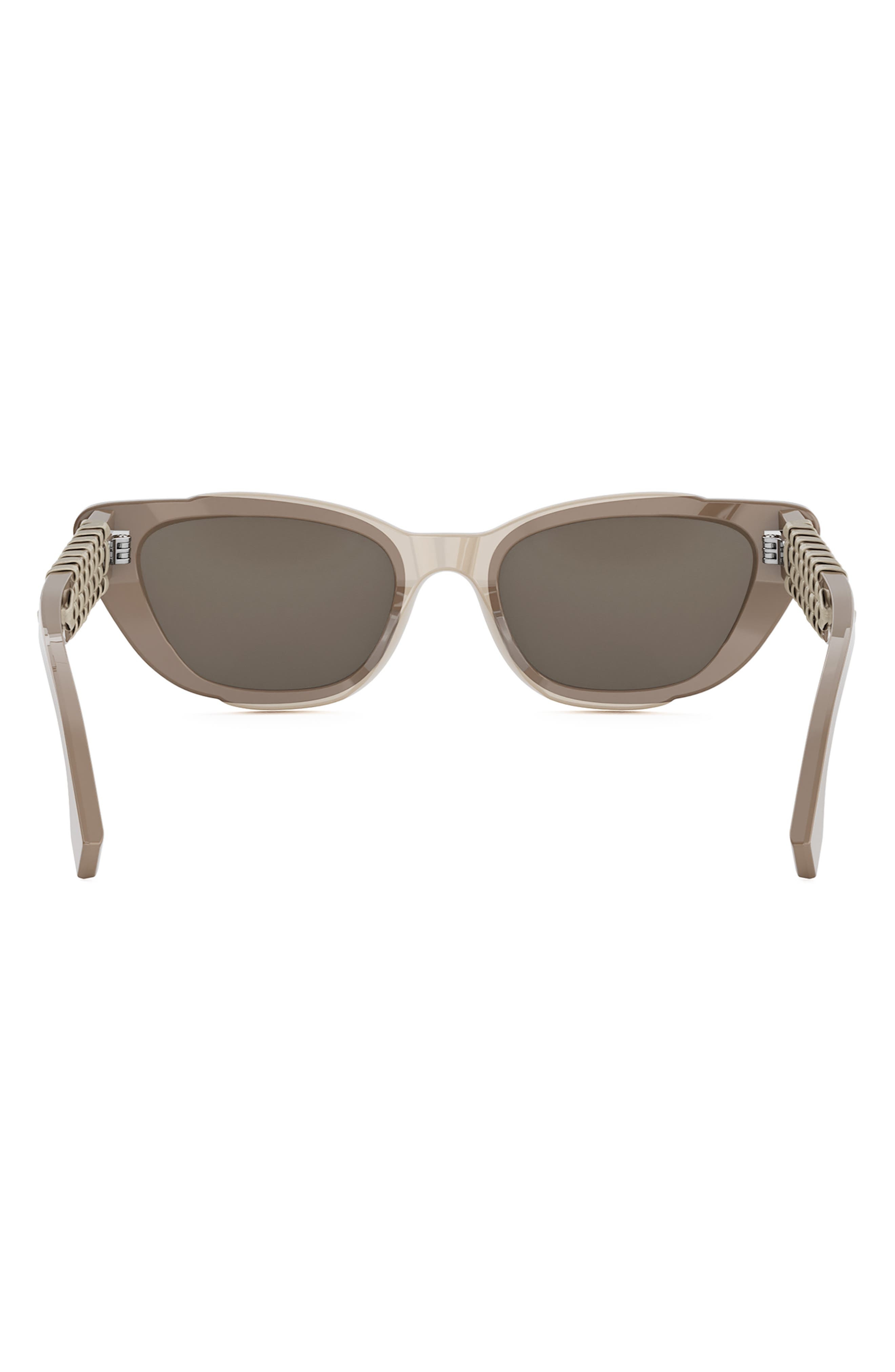 Fendi Interlace Cat Eye Sunglasses in Shiny Light Brown /Brown at Nordstrom - 5