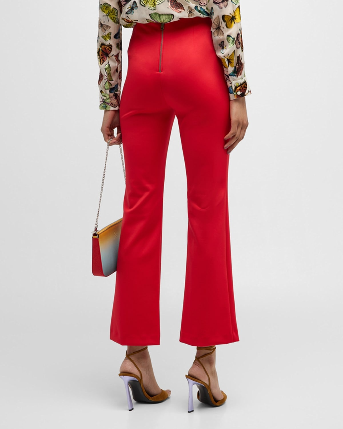 High-Rise Cropped Bootcut Pants - 6