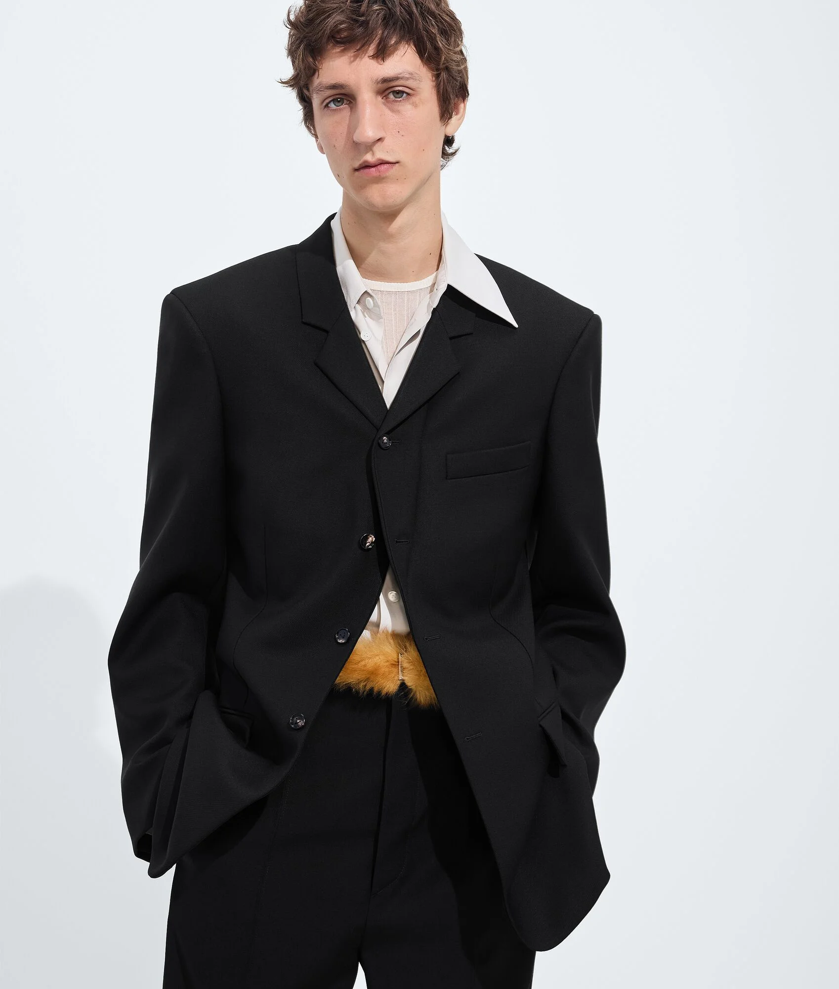 Wool and Mohair Gabardine Jacket - 1
