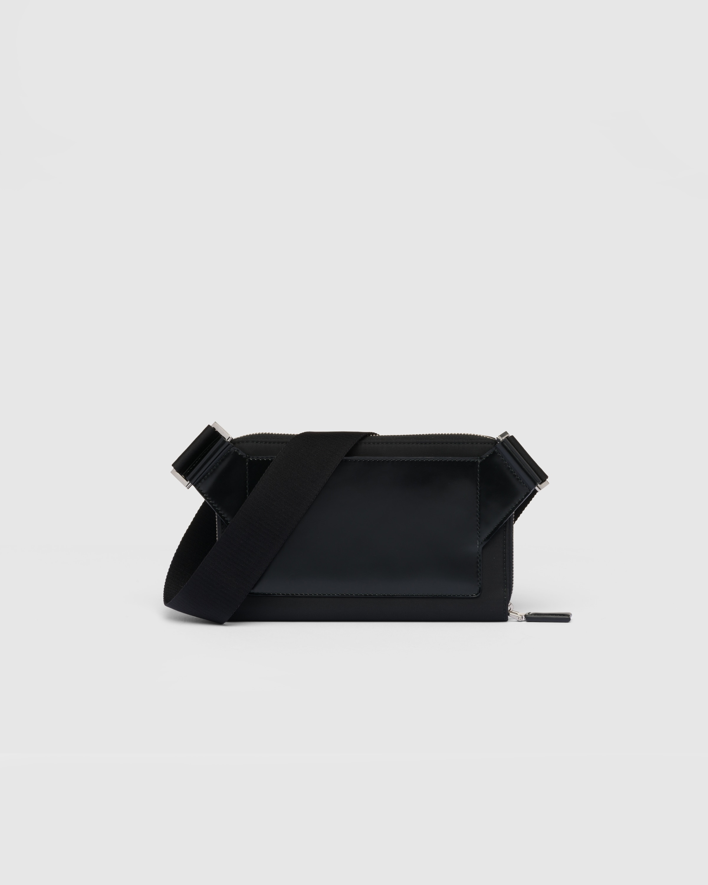 Re-Nylon and brushed leather shoulder bag - 4