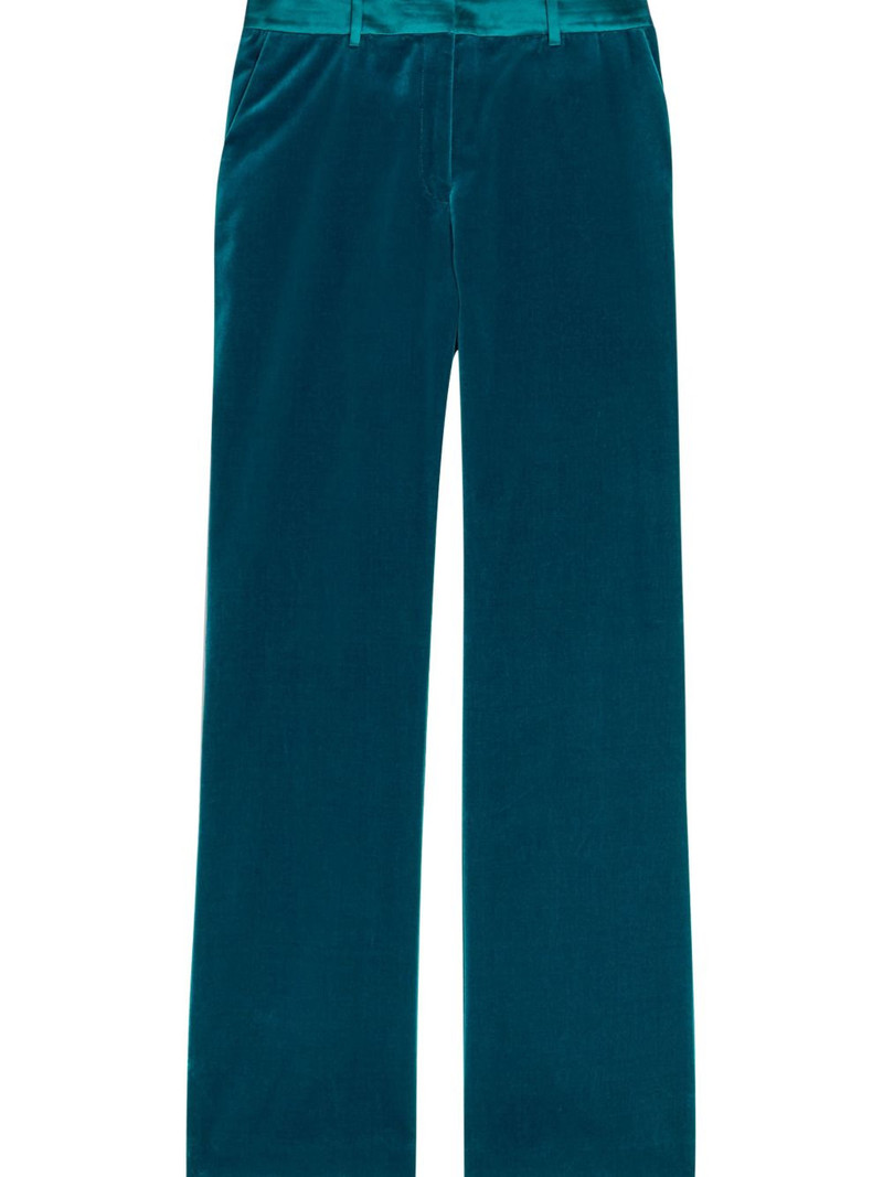 rabanne straight-leg velvet trousers outlook